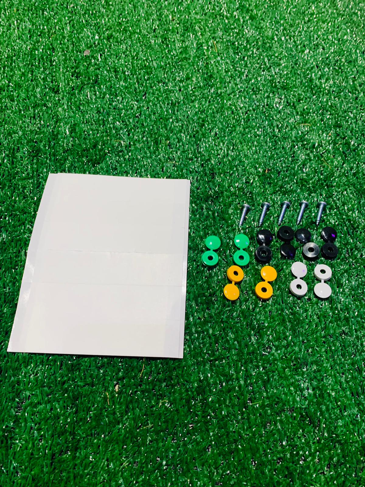 Fitting Kit for Number Plates (Contains 6 Sticky Pads, Screws & Colour Corresponding Screw Caps)