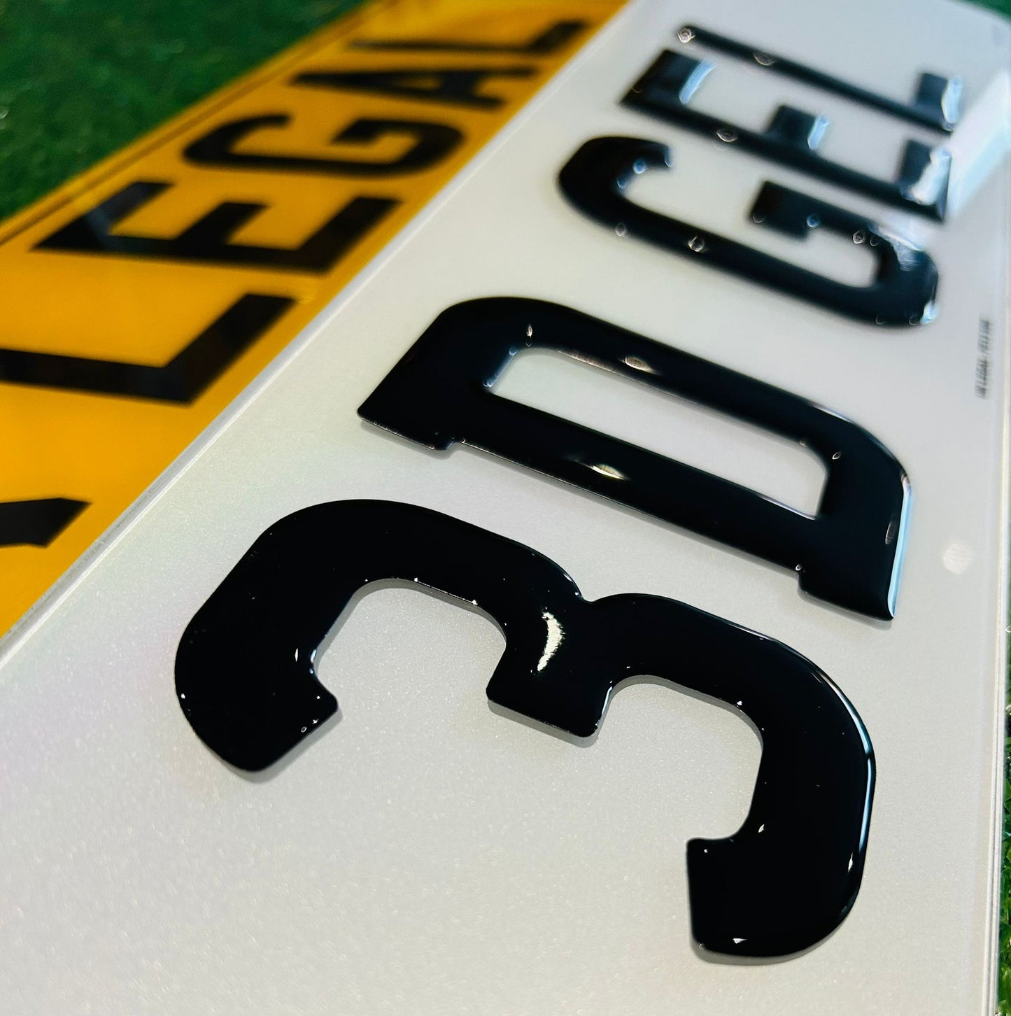 Pair of Short 5 Hex Replacement Number Plates - 5 DIGITS REGISTRATIONS ONLY