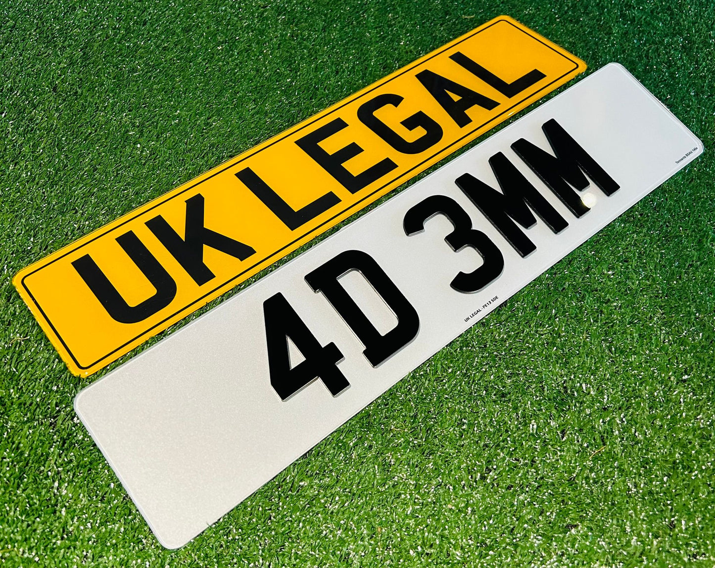 Pair of 4D 3mm Replacement Number Plates