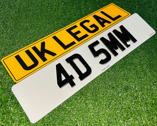 Pair of 4D 5mm Replacement Number Plates