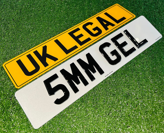 Pair of 5mm Gel Replacement Number Plates