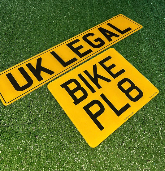 Motorbike Replacement Number Plate