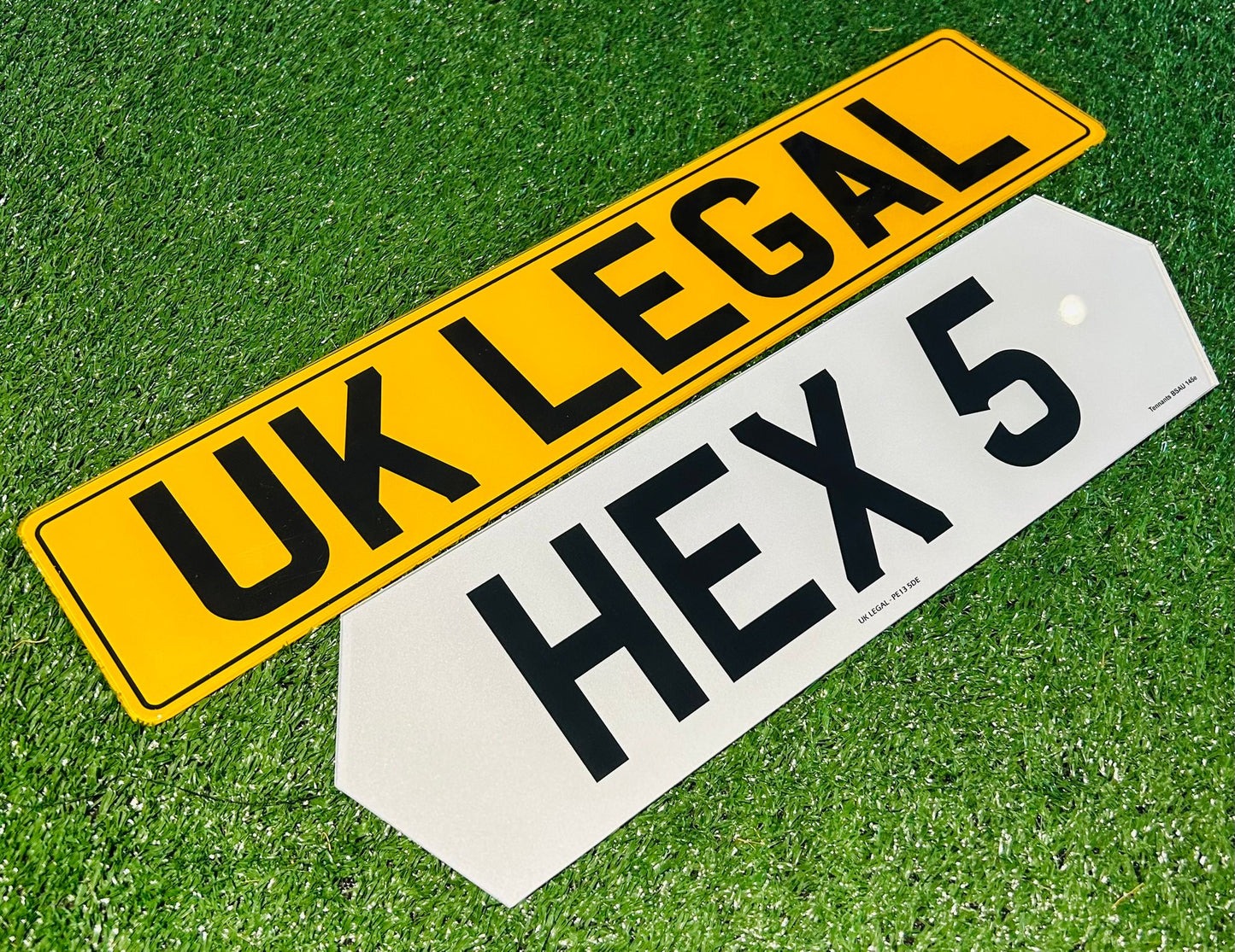 Pair of Short 5 Hex Replacement Number Plates - 5 DIGITS REGISTRATIONS ONLY